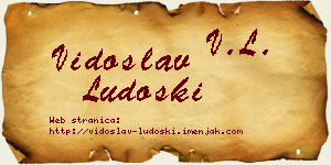 Vidoslav Ludoški vizit kartica